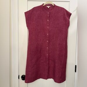 Eileen Fisher Linen Dress Sz Medium